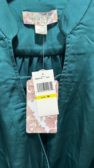 Band of the Free Women’s Pine Green Long Sleeve Wrap Blouse - Picture 3 of 5